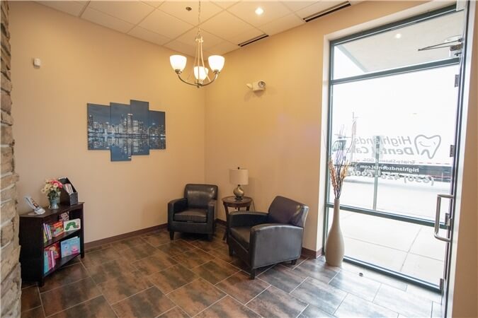 waiting area at our highlands dental care office