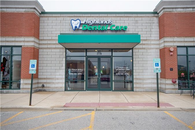 outside entrance of our office at highlands dental care
